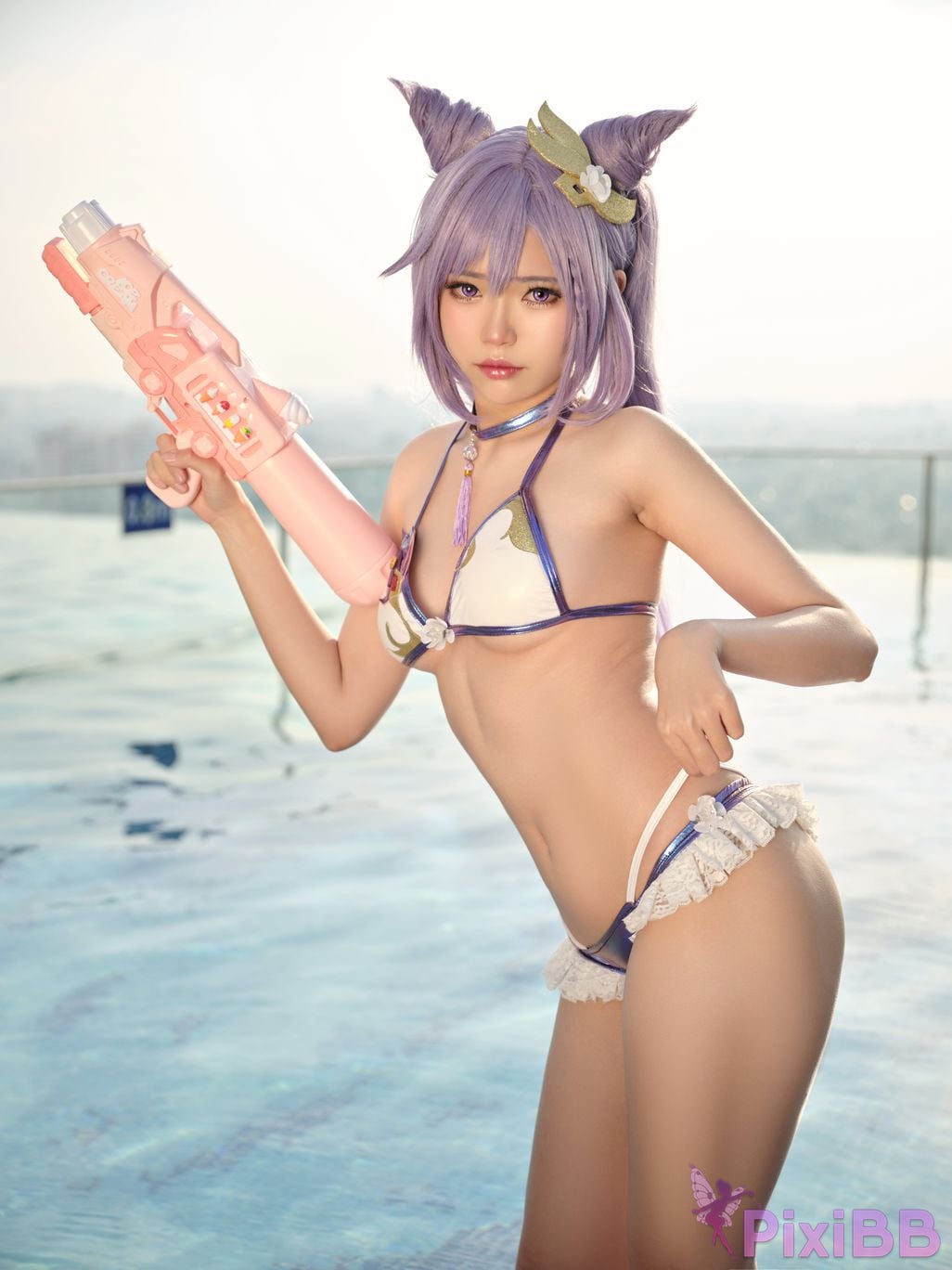 Coser ZinieQ Keqing Bikini PixiBB.COM 001