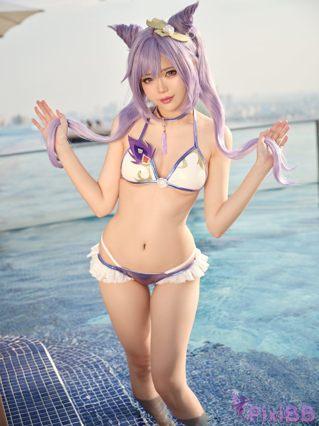 Coser ZinieQ Keqing Bikini PixiBB.COM 004