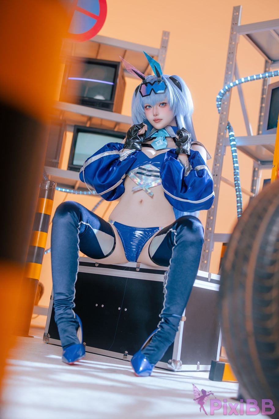 Cosplayer Island fish azur lane garden racing suit PixiBB.COM 034