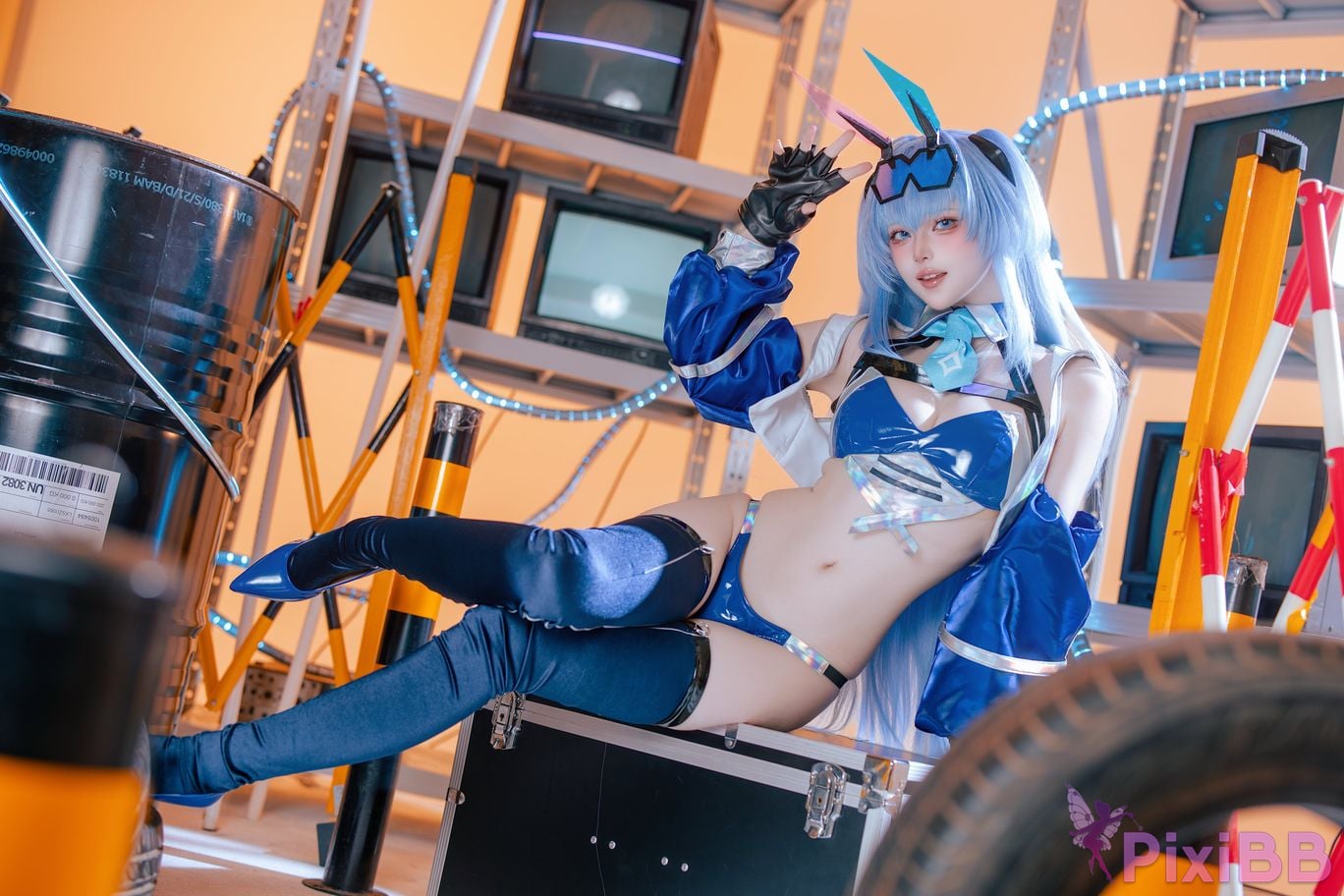 Cosplayer Island fish azur lane garden racing suit PixiBB.COM 064