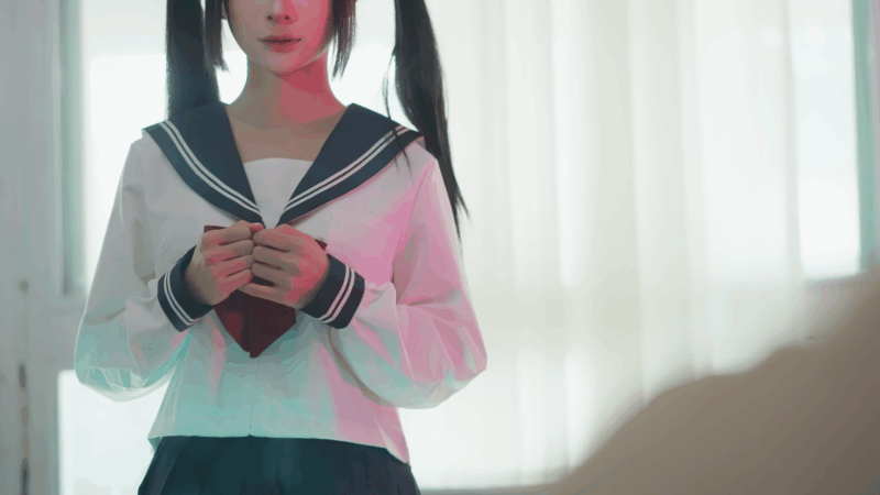 Cosplay chunmomo part time job of a schoolgirl PixiBB.COM 055