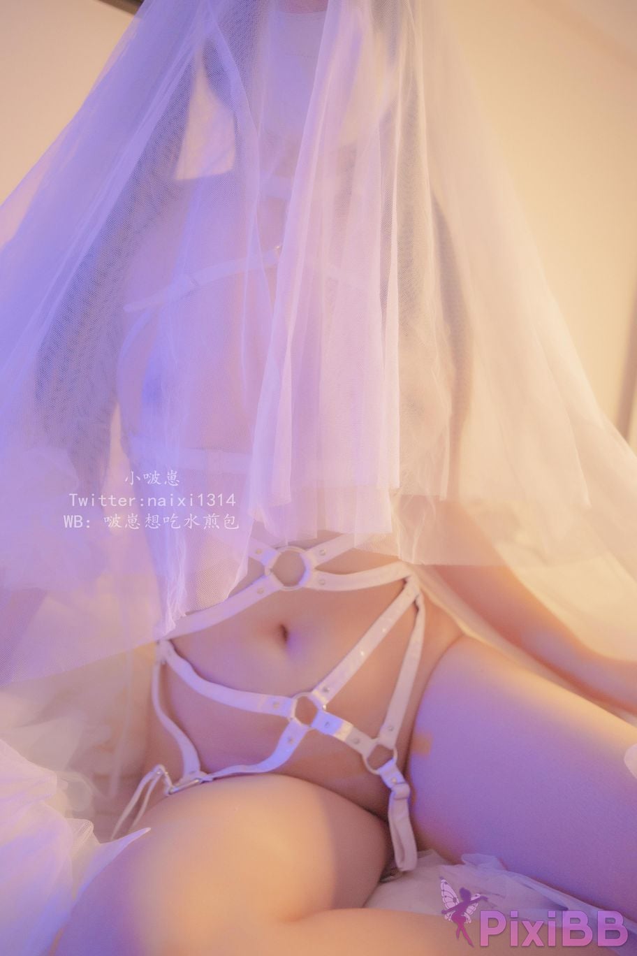 Cosplayer Roe deer rice NaiXiloli hazy white PixiBB.COM 010