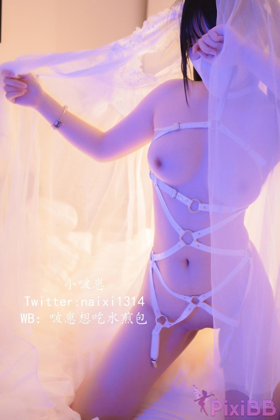 Cosplayer Roe deer rice NaiXiloli hazy white PixiBB.COM 017