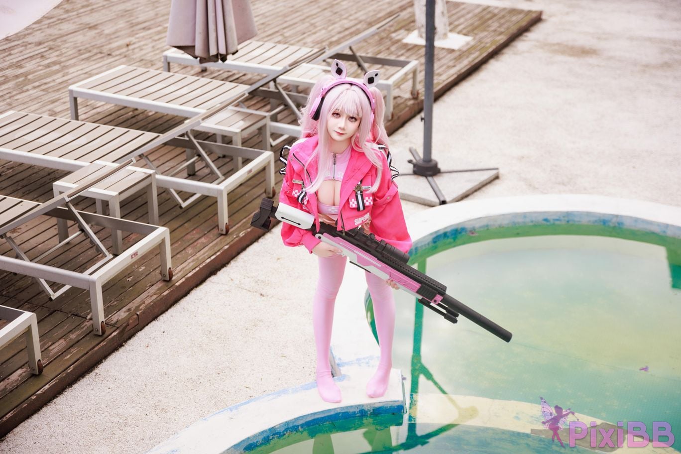 Cosplayer A Xuexue alice swimsuit PixiBB.COM 062