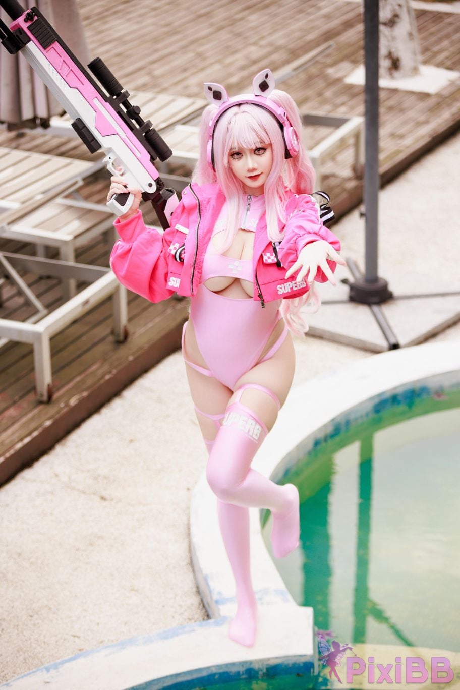 Cosplayer A Xuexue alice swimsuit PixiBB.COM 063