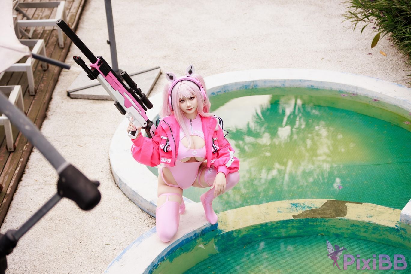 Cosplayer A Xuexue alice swimsuit PixiBB.COM 065