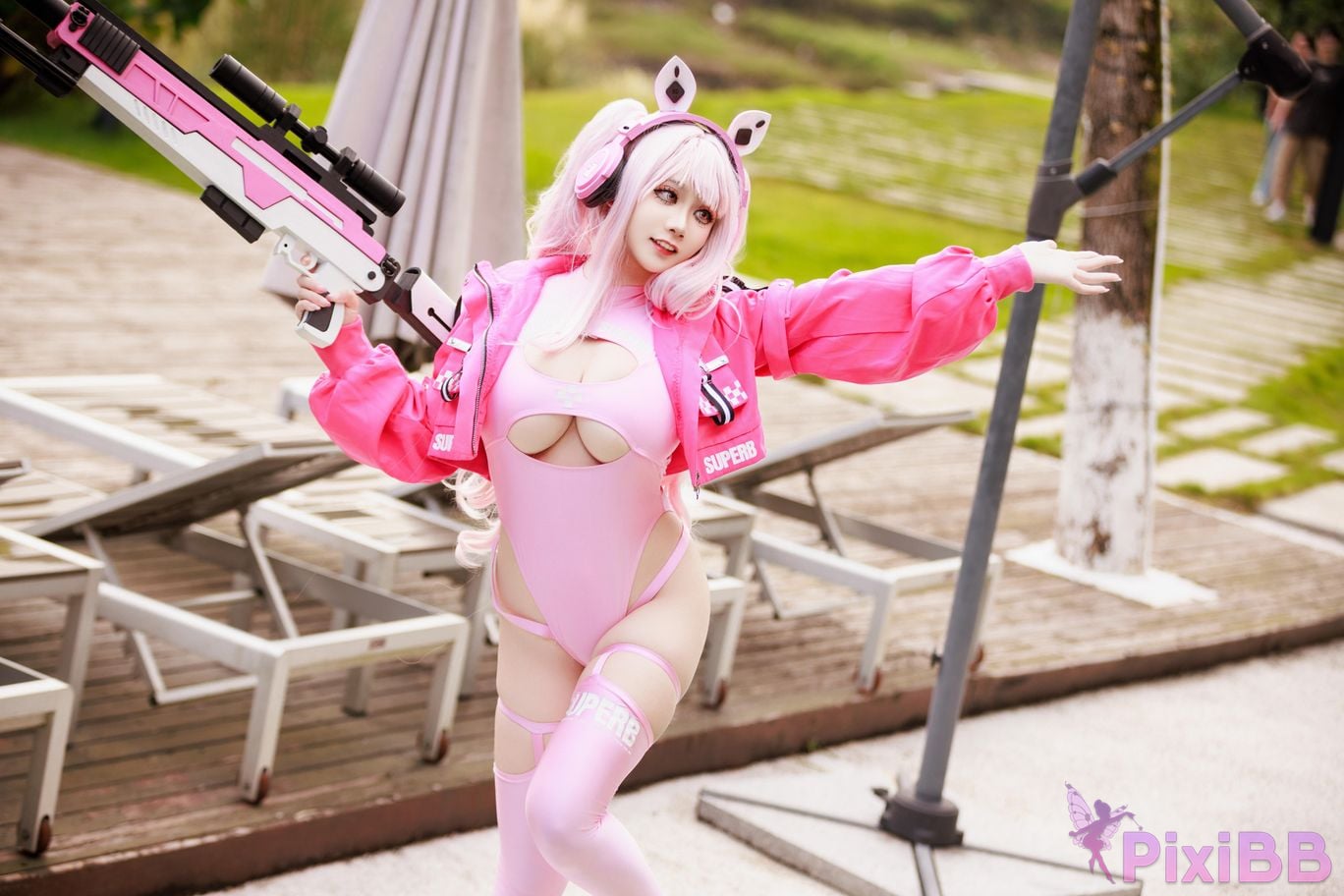 Cosplayer A Xuexue alice swimsuit PixiBB.COM 069