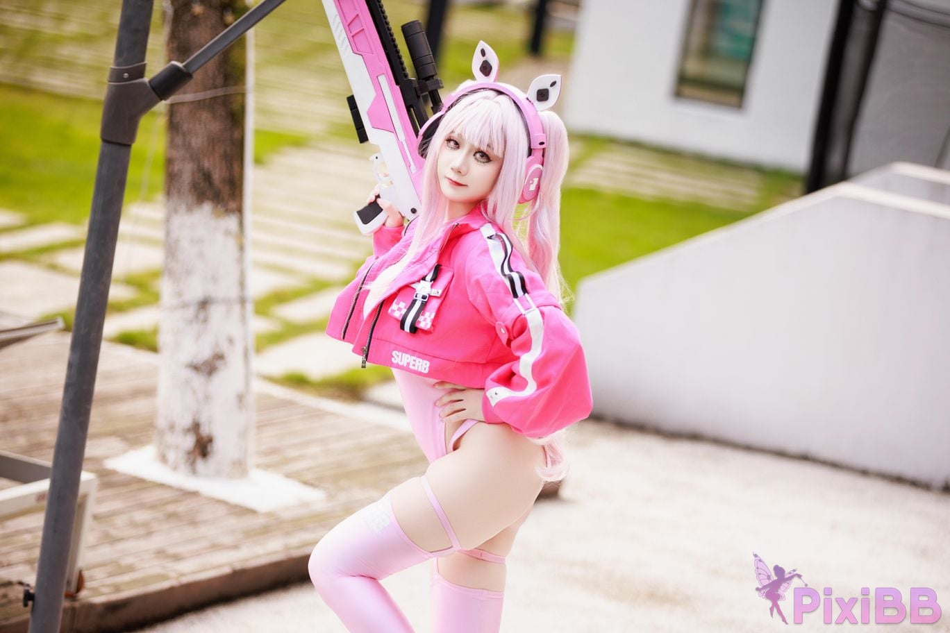 Cosplayer A Xuexue alice swimsuit PixiBB.COM 073