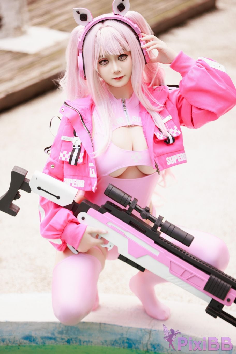 Cosplayer A Xuexue alice swimsuit PixiBB.COM 077