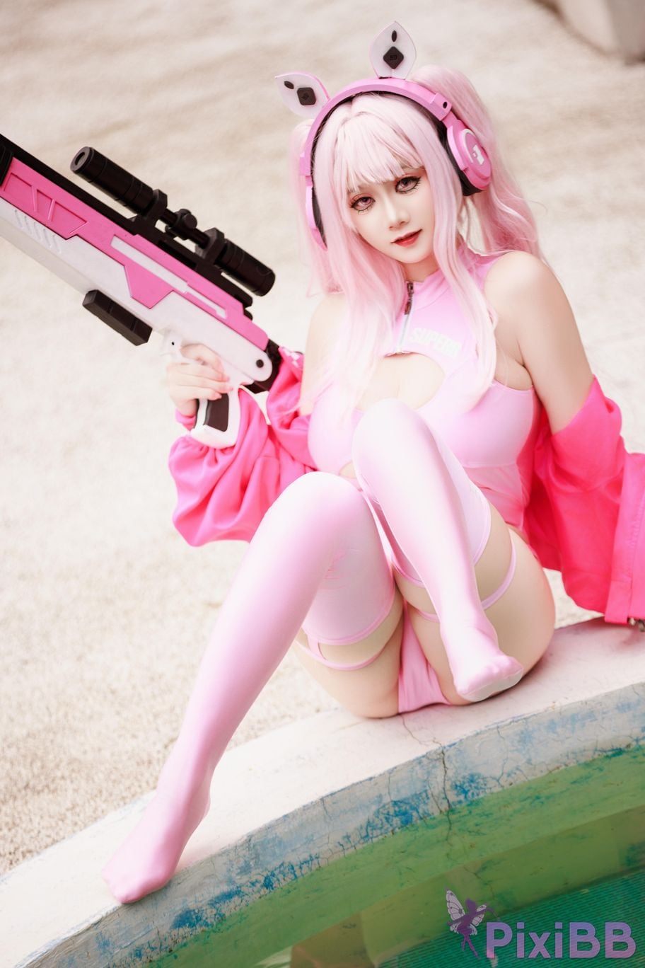 Cosplayer A Xuexue alice swimsuit PixiBB.COM 081