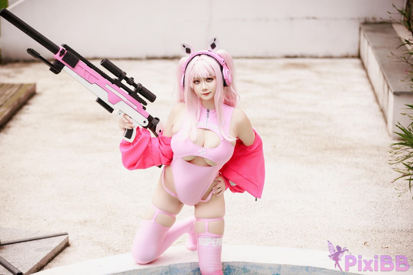 Cosplayer A Xuexue alice swimsuit PixiBB.COM 084