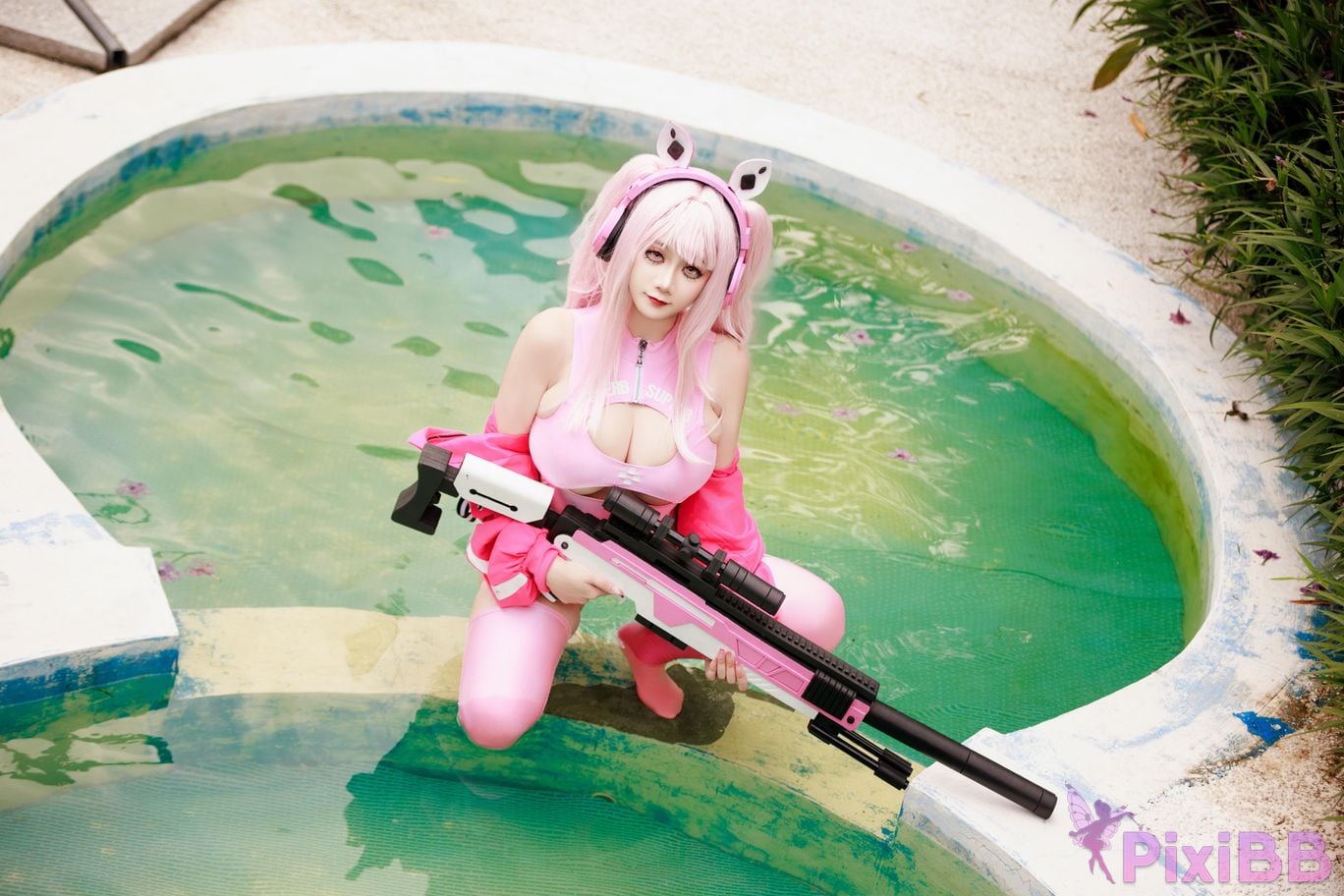Cosplayer A Xuexue alice swimsuit PixiBB.COM 088