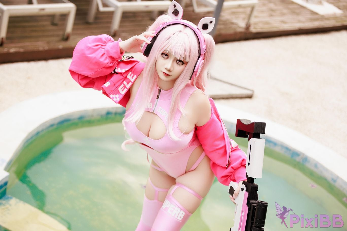 Cosplayer A Xuexue alice swimsuit PixiBB.COM 091