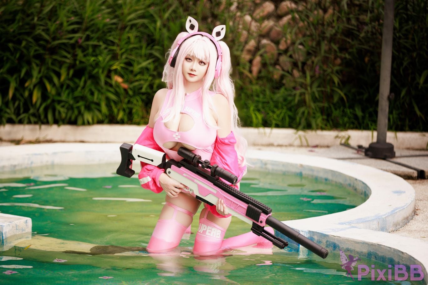 Cosplayer A Xuexue alice swimsuit PixiBB.COM 094