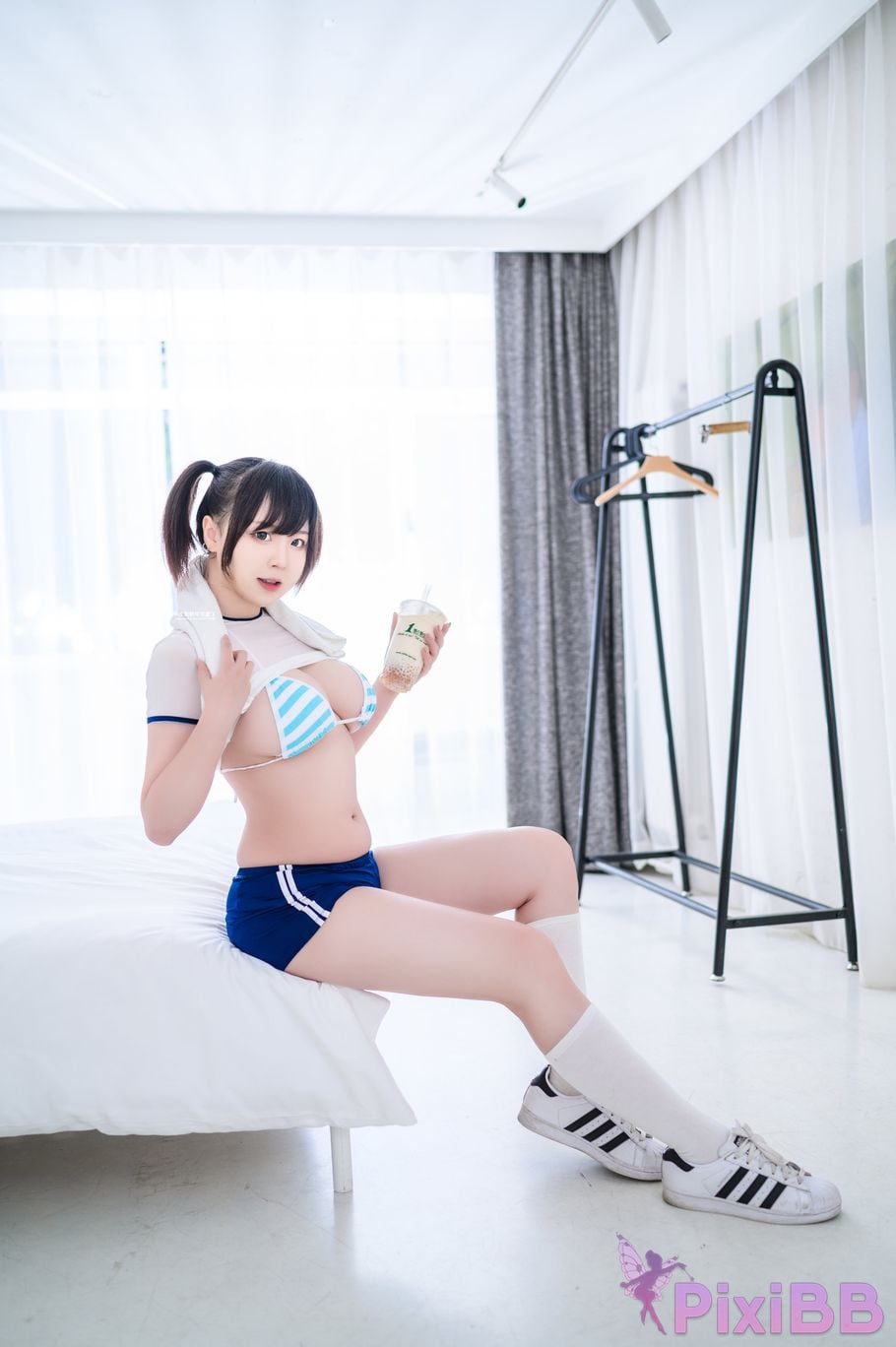 Cosplayer Pipi Nai is so cute see through gymnastics suit PixiBB.COM 006