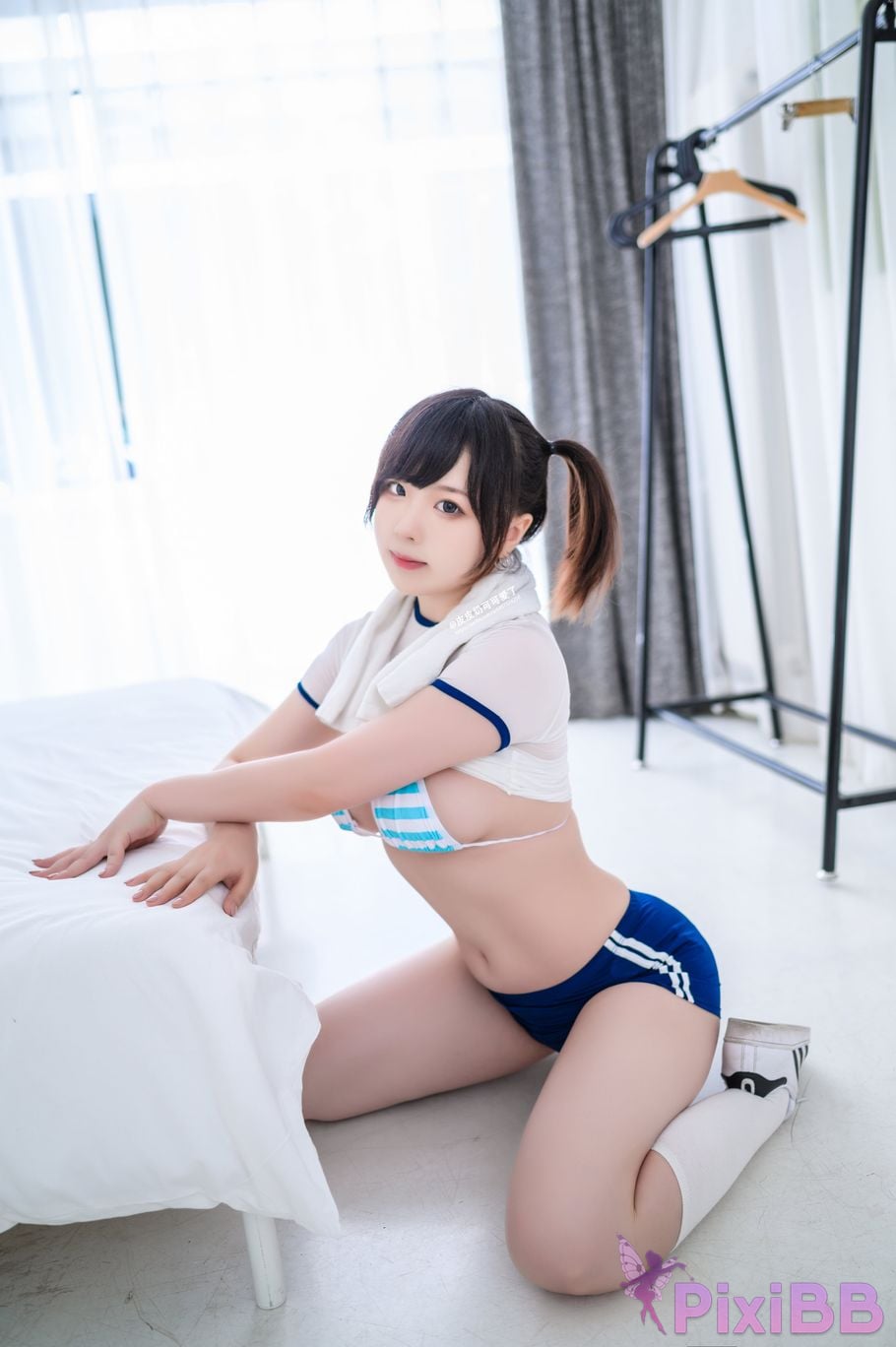 Cosplayer Pipi Nai is so cute see through gymnastics suit PixiBB.COM 020