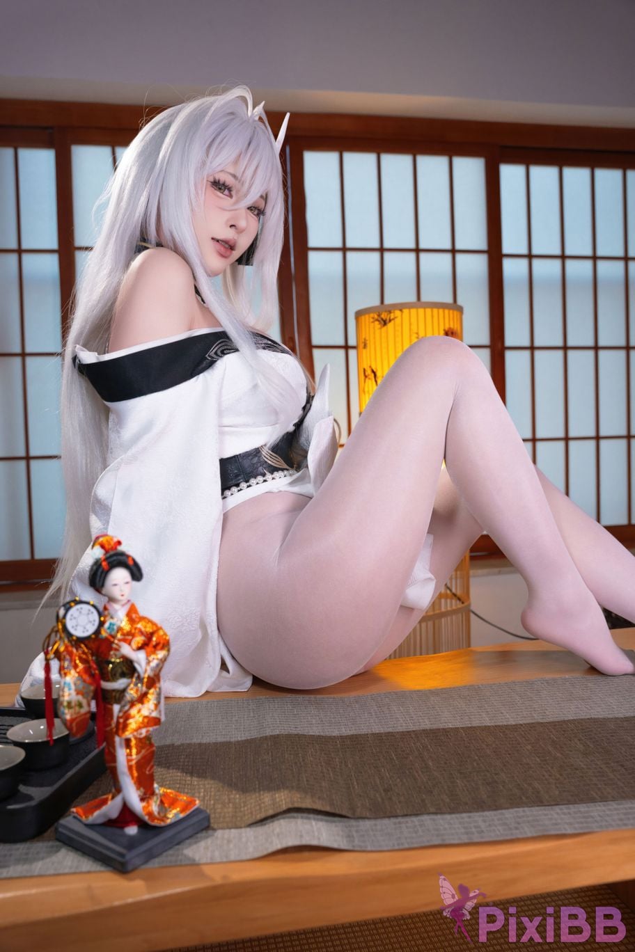 Cosplayer Yuno Shimizu azur lane Hakuho Kimono PixiBB.COM 007
