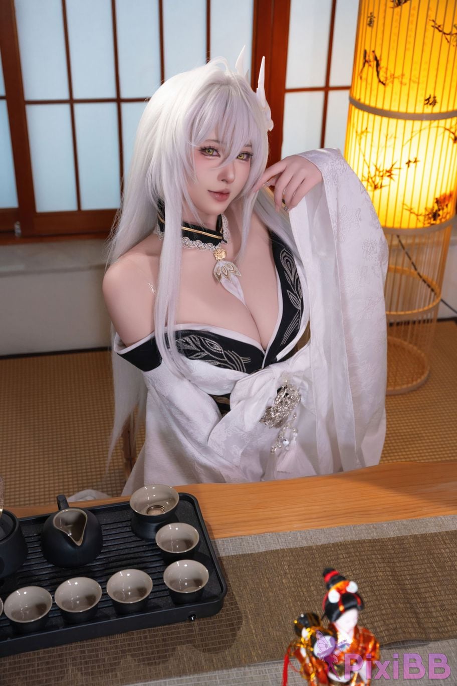 Cosplayer Yuno Shimizu azur lane Hakuho Kimono PixiBB.COM 012