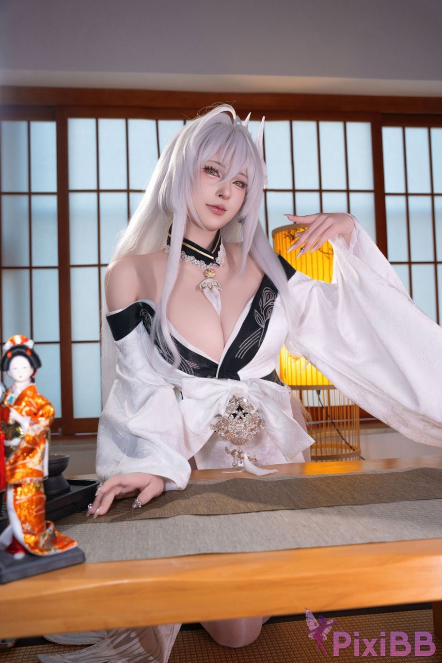 Cosplayer Yuno Shimizu azur lane Hakuho Kimono PixiBB.COM 023