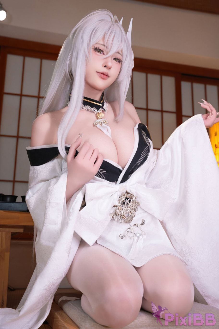 Cosplayer Yuno Shimizu azur lane Hakuho Kimono PixiBB.COM 031