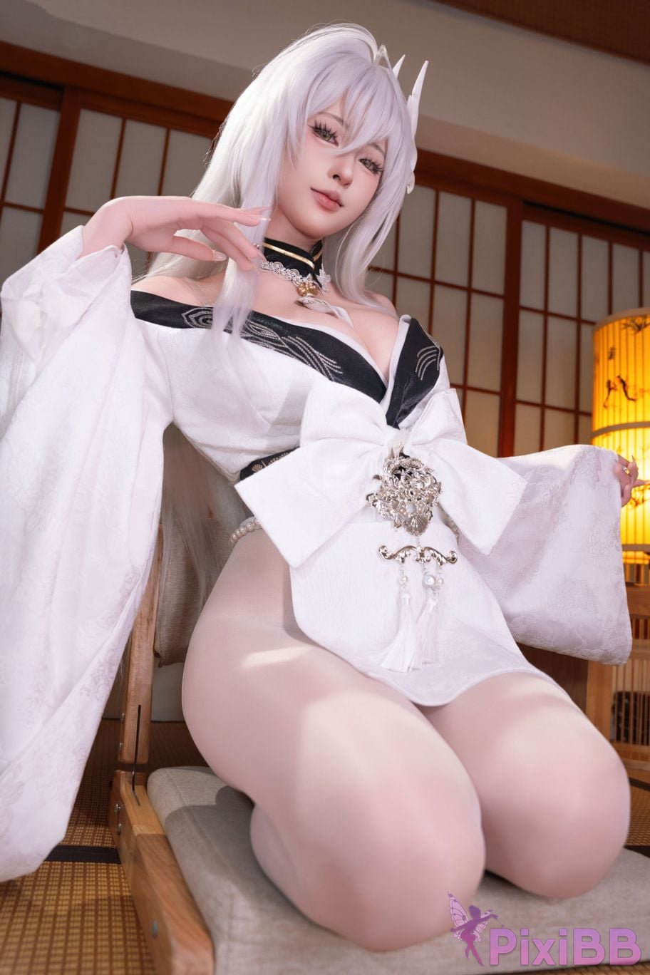 Cosplayer Yuno Shimizu azur lane Hakuho Kimono PixiBB.COM 032