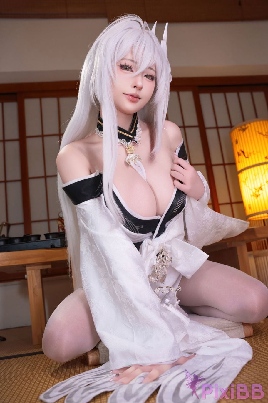 Cosplayer Yuno Shimizu azur lane Hakuho Kimono PixiBB.COM 035