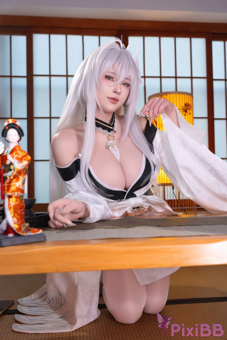 Cosplayer Yuno Shimizu azur lane Hakuho Kimono PixiBB.COM 045