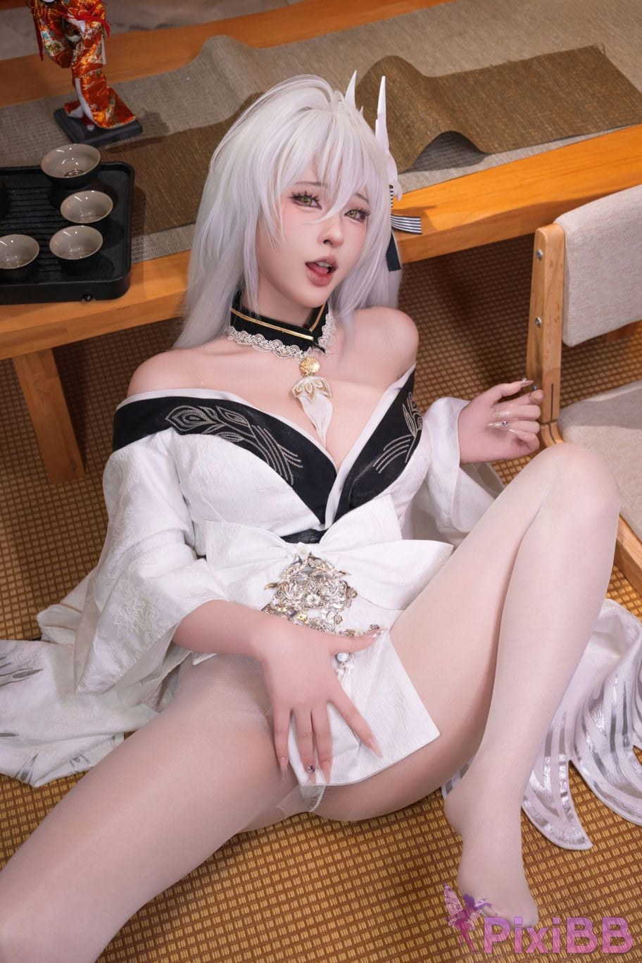 Cosplayer Yuno Shimizu azur lane Hakuho Kimono PixiBB.COM 066