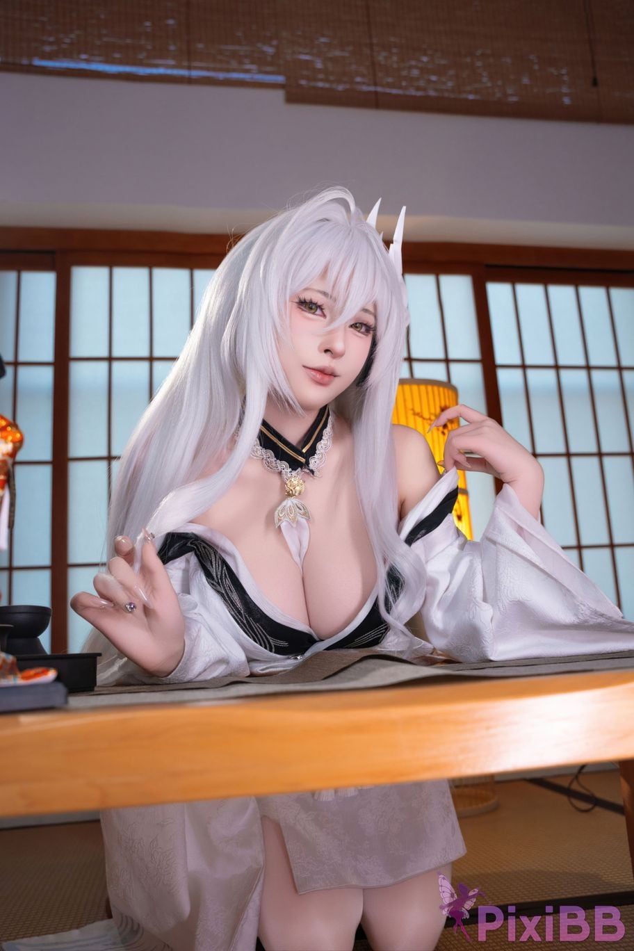 Cosplayer Yuno Shimizu azur lane Hakuho Kimono PixiBB.COM 067