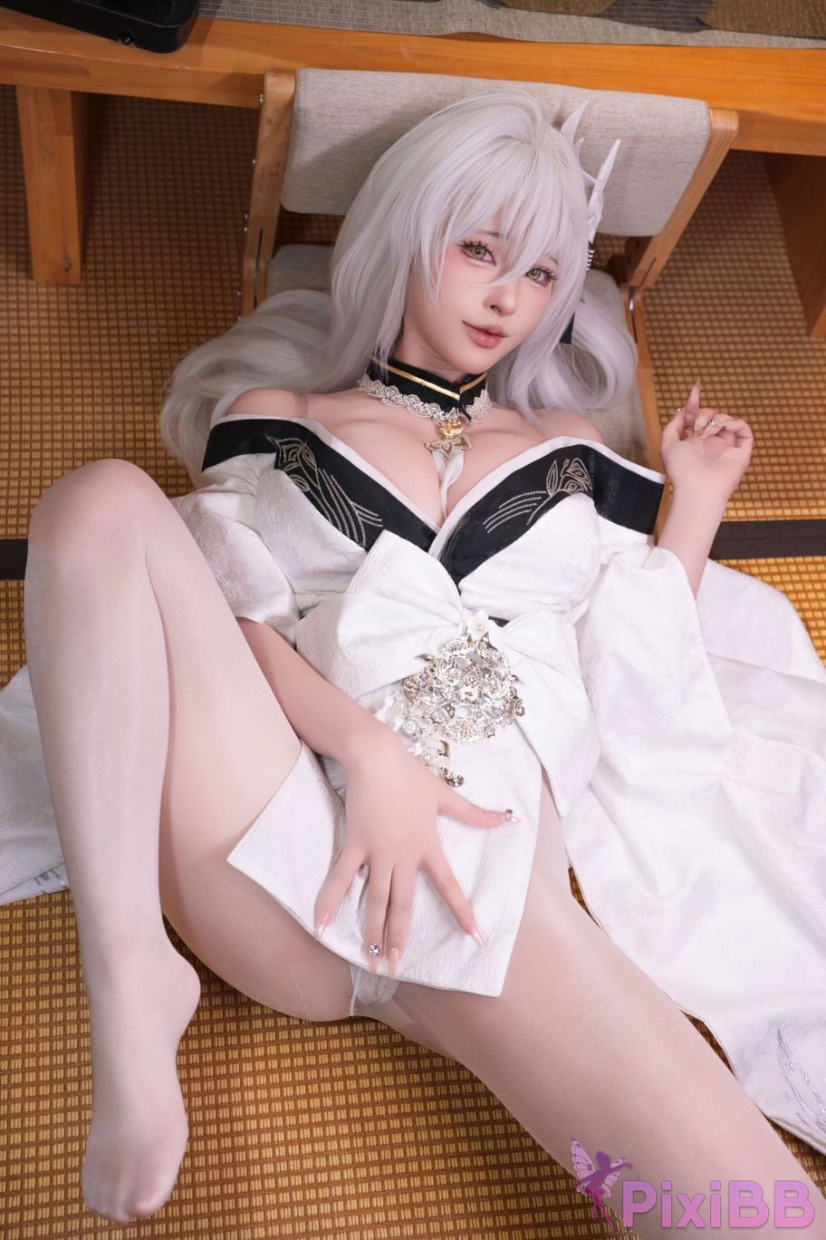 Cosplayer Yuno Shimizu azur lane Hakuho Kimono PixiBB.COM 072