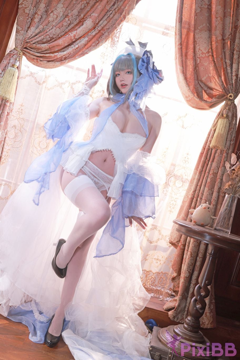 Cosplay cheese block wii Cheshire dress PixiBB.COM 016