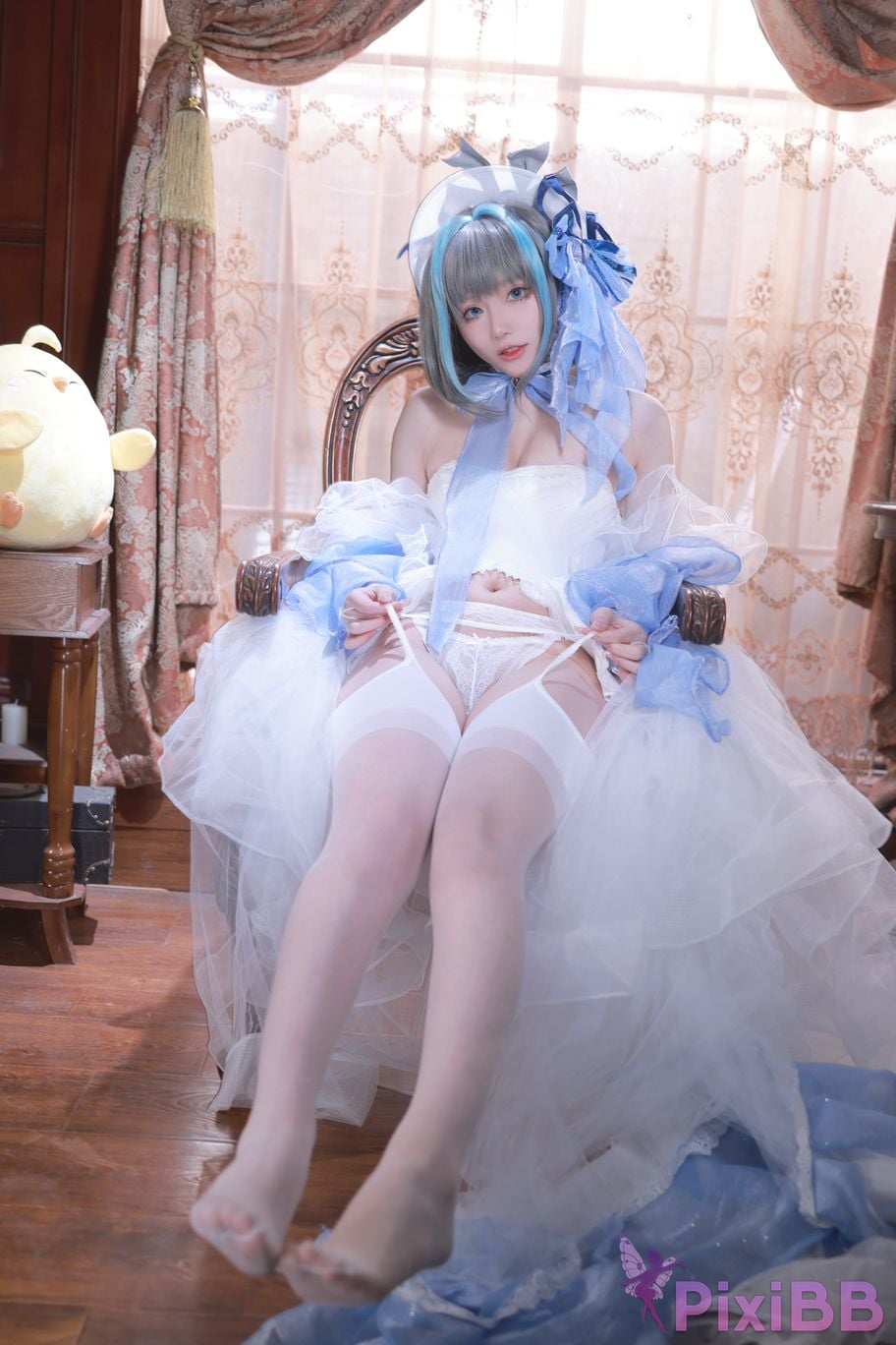 Cosplay cheese block wii Cheshire dress PixiBB.COM 026