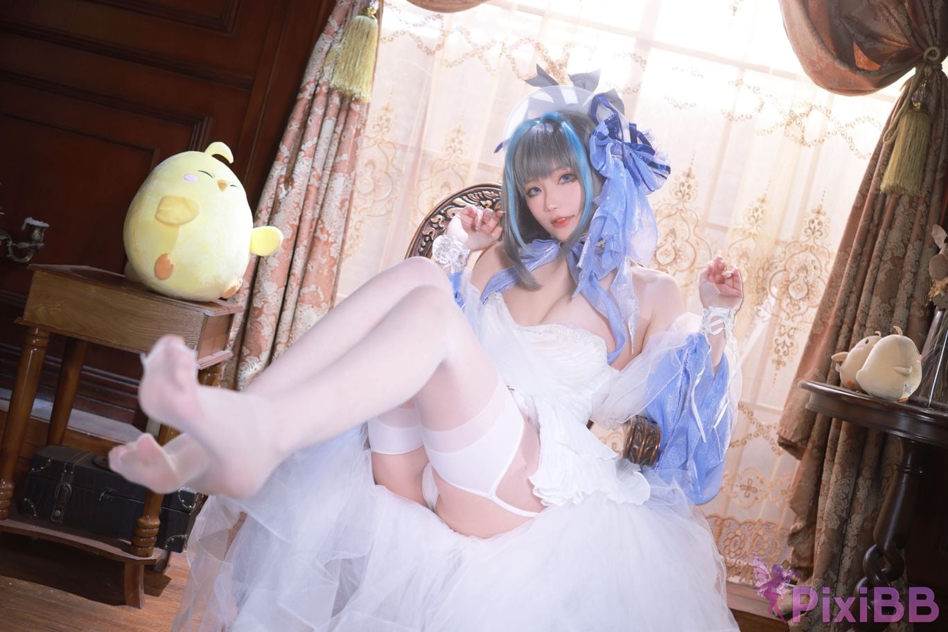 Cosplay cheese block wii Cheshire dress PixiBB.COM 030