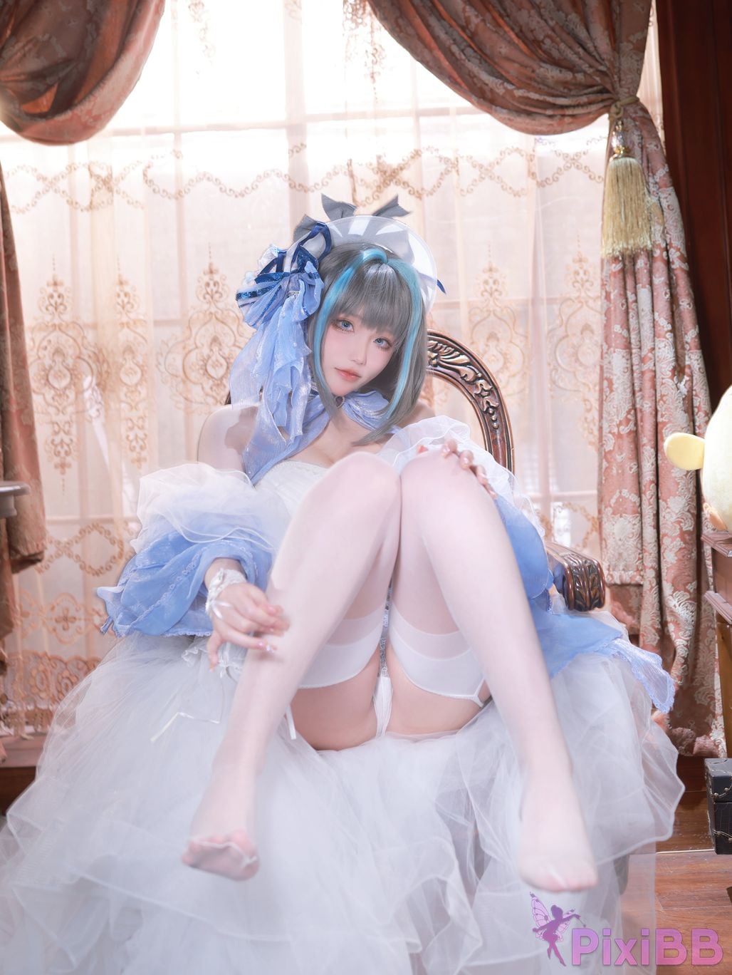 Cosplay cheese block wii Cheshire dress PixiBB.COM 036