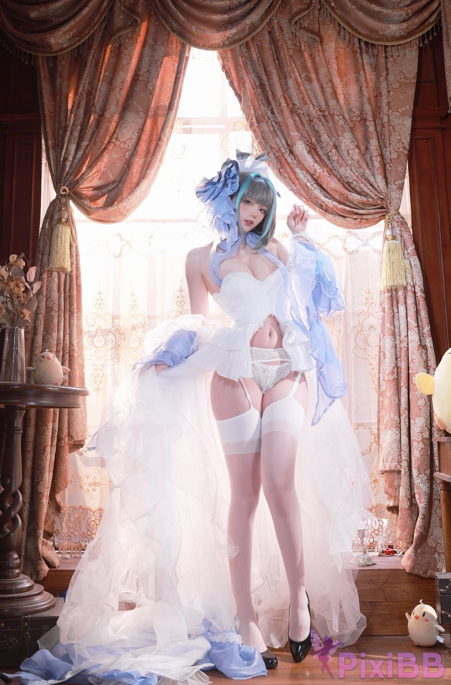 Cosplay cheese block wii Cheshire dress PixiBB.COM 042