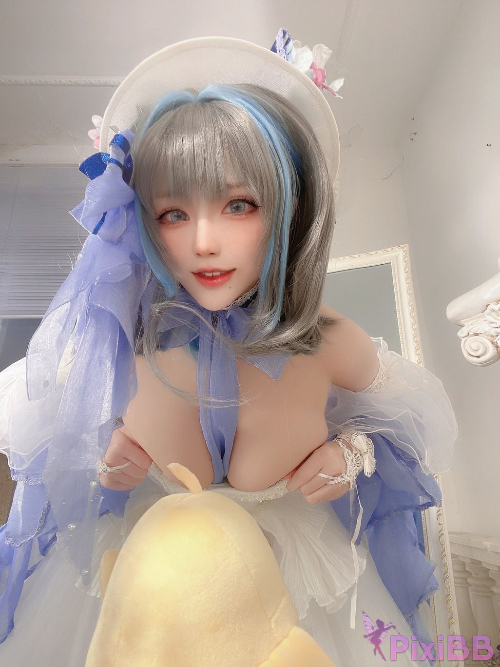 Cosplay cheese block wii Cheshire dress PixiBB.COM 043