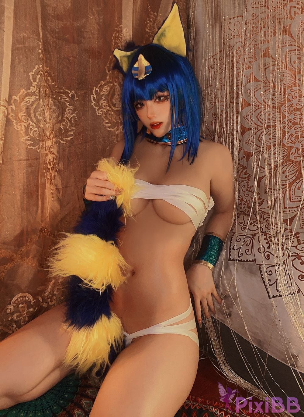 Cosplay cheese block wii Egyptian cat PixiBB.COM 015