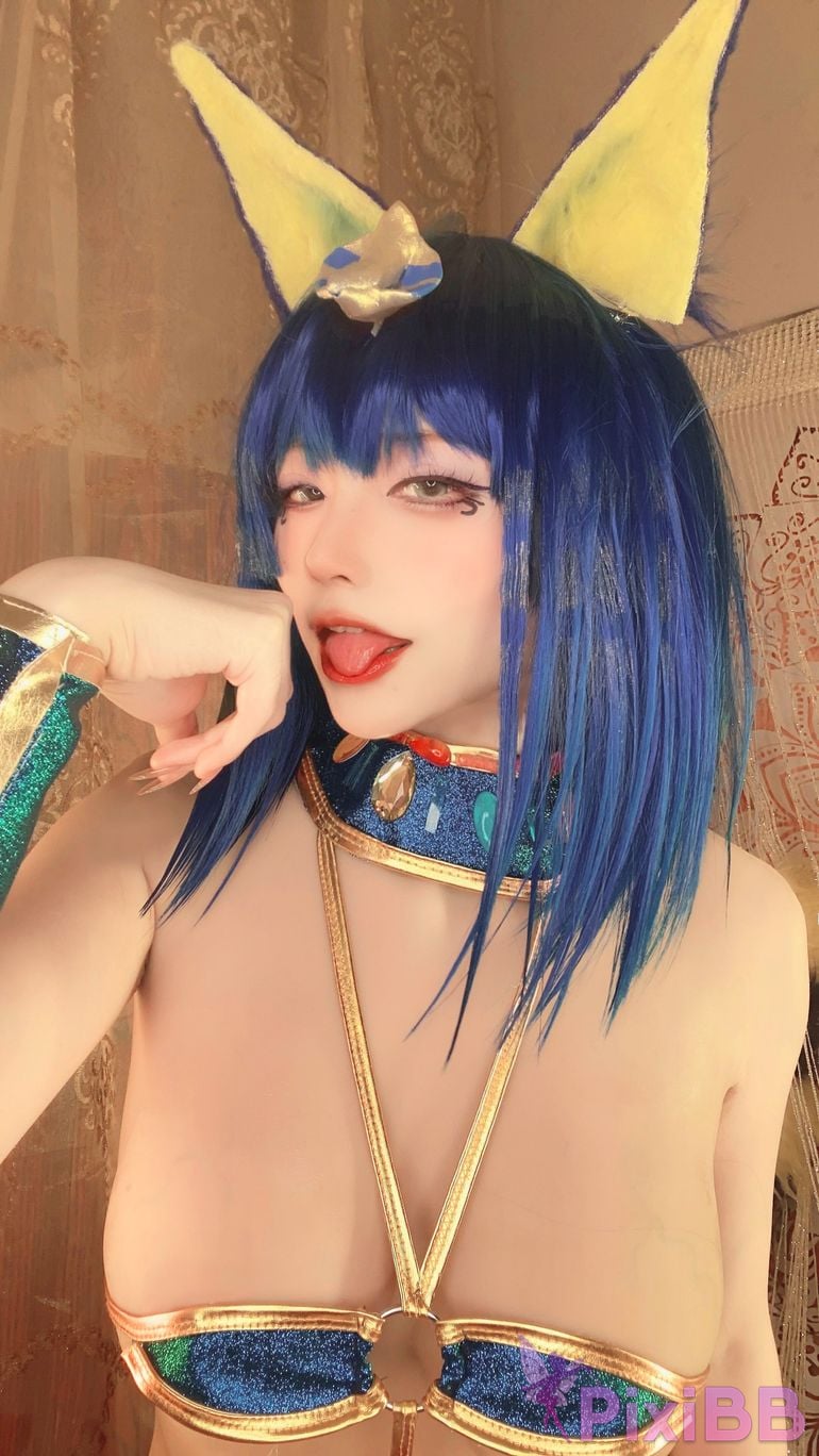 Cosplay cheese block wii Egyptian cat PixiBB.COM 033