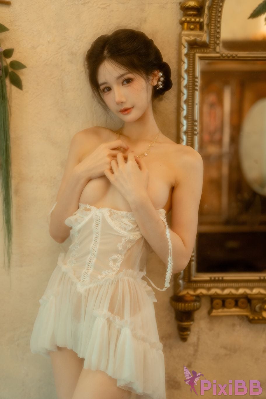 Cosplayer orange meow sauce Member Highlights Orange white dress PixiBB.COM 015