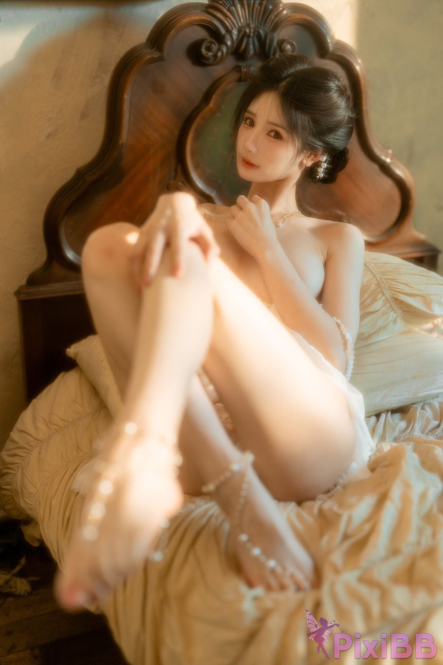 Cosplayer orange meow sauce Member Highlights Orange white dress PixiBB.COM 018