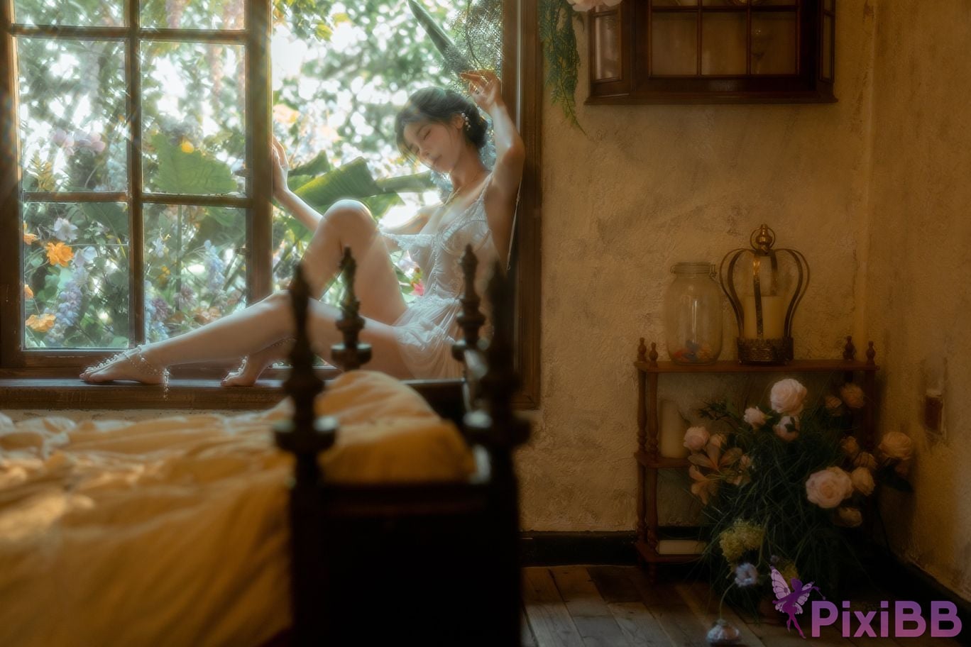 Cosplayer orange meow sauce Member Highlights Orange white dress PixiBB.COM 027