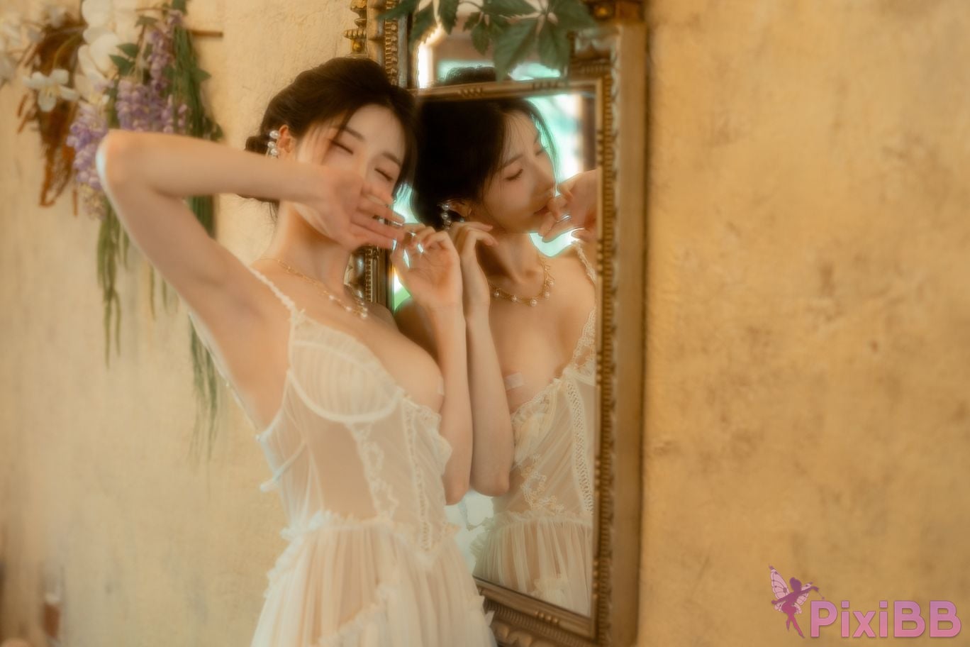 Cosplayer orange meow sauce Member Highlights Orange white dress PixiBB.COM 033