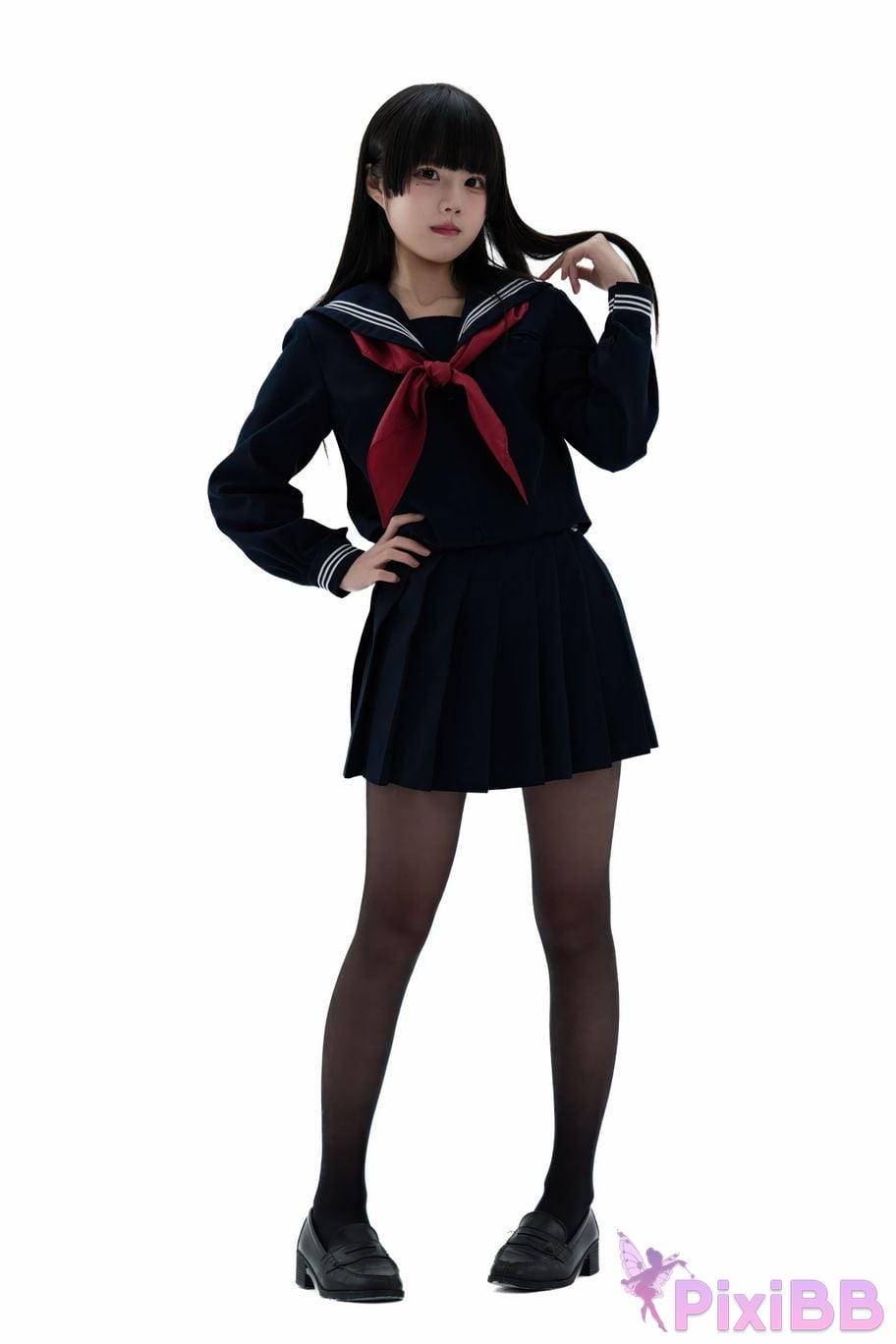 Cosplayer Shimizu Nagi Juniors uniform PixiBB.COM 067