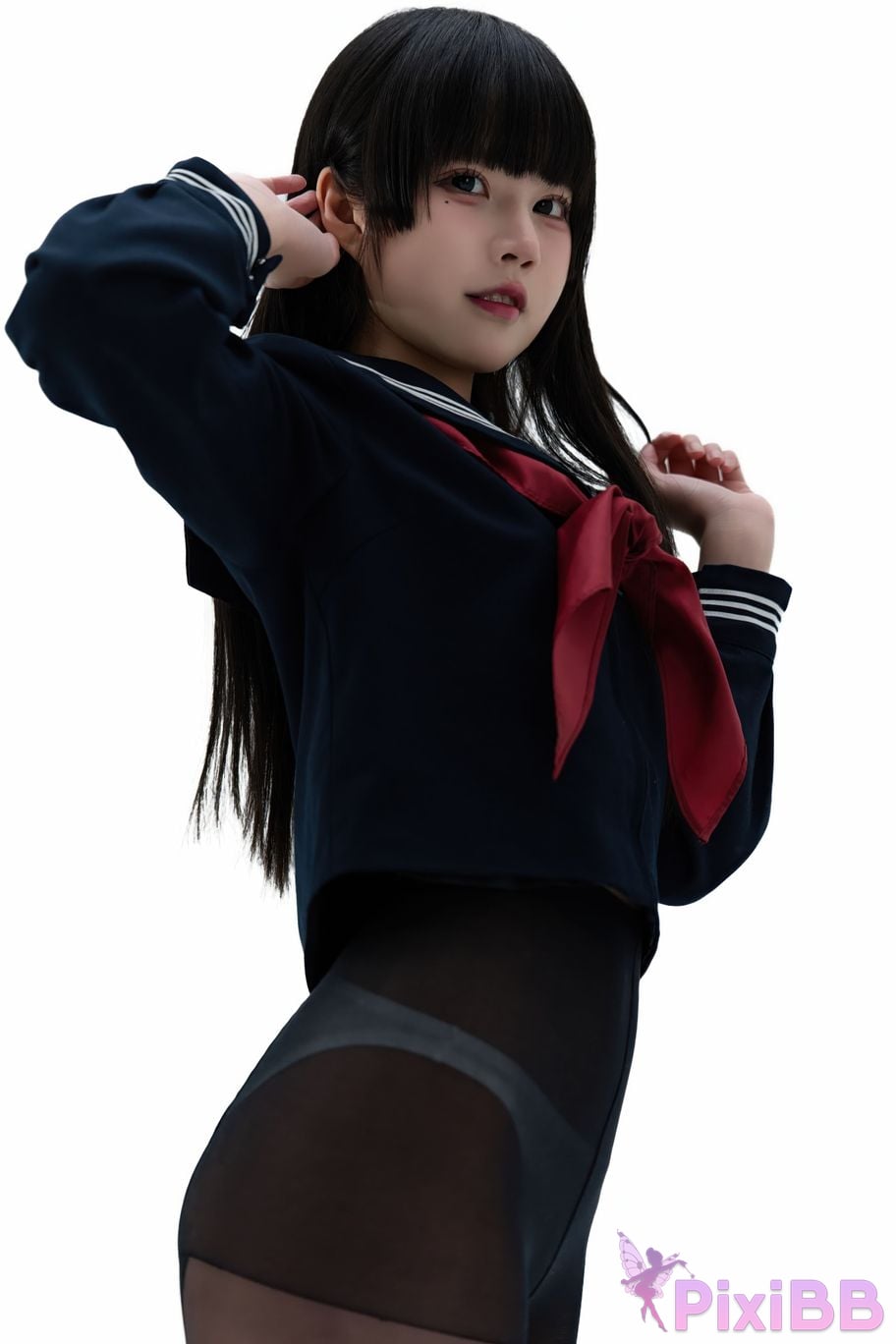 Cosplayer Shimizu Nagi Juniors uniform PixiBB.COM 083