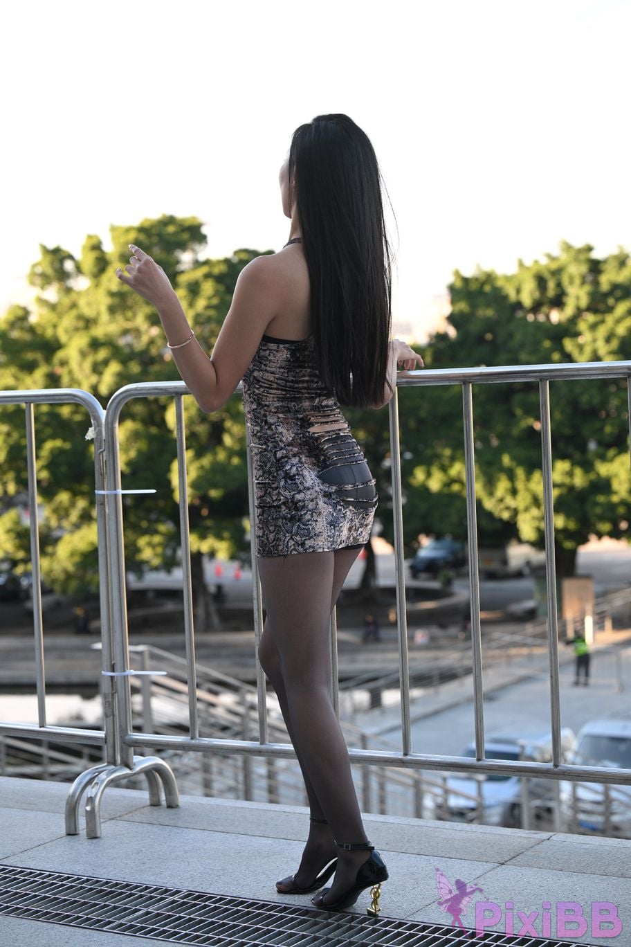 Featured Street Photography Works No.5404 Black silk hip skirt Xiao Tingting PixiBB.COM 009