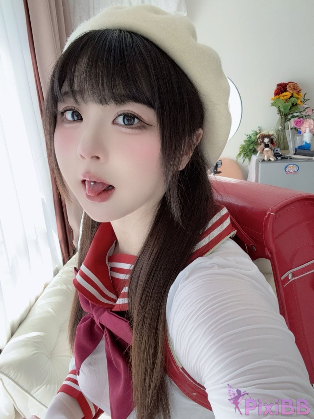 Cosplay Pipi milk is so cute JK Red Book Bag PixiBB.COM 046