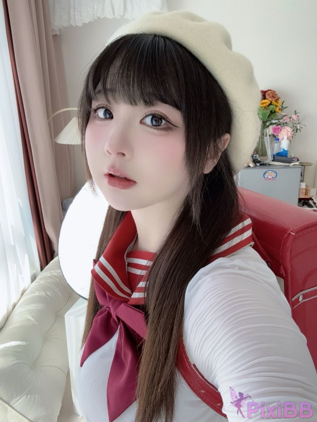 Cosplay Pipi milk is so cute JK Red Book Bag PixiBB.COM 047