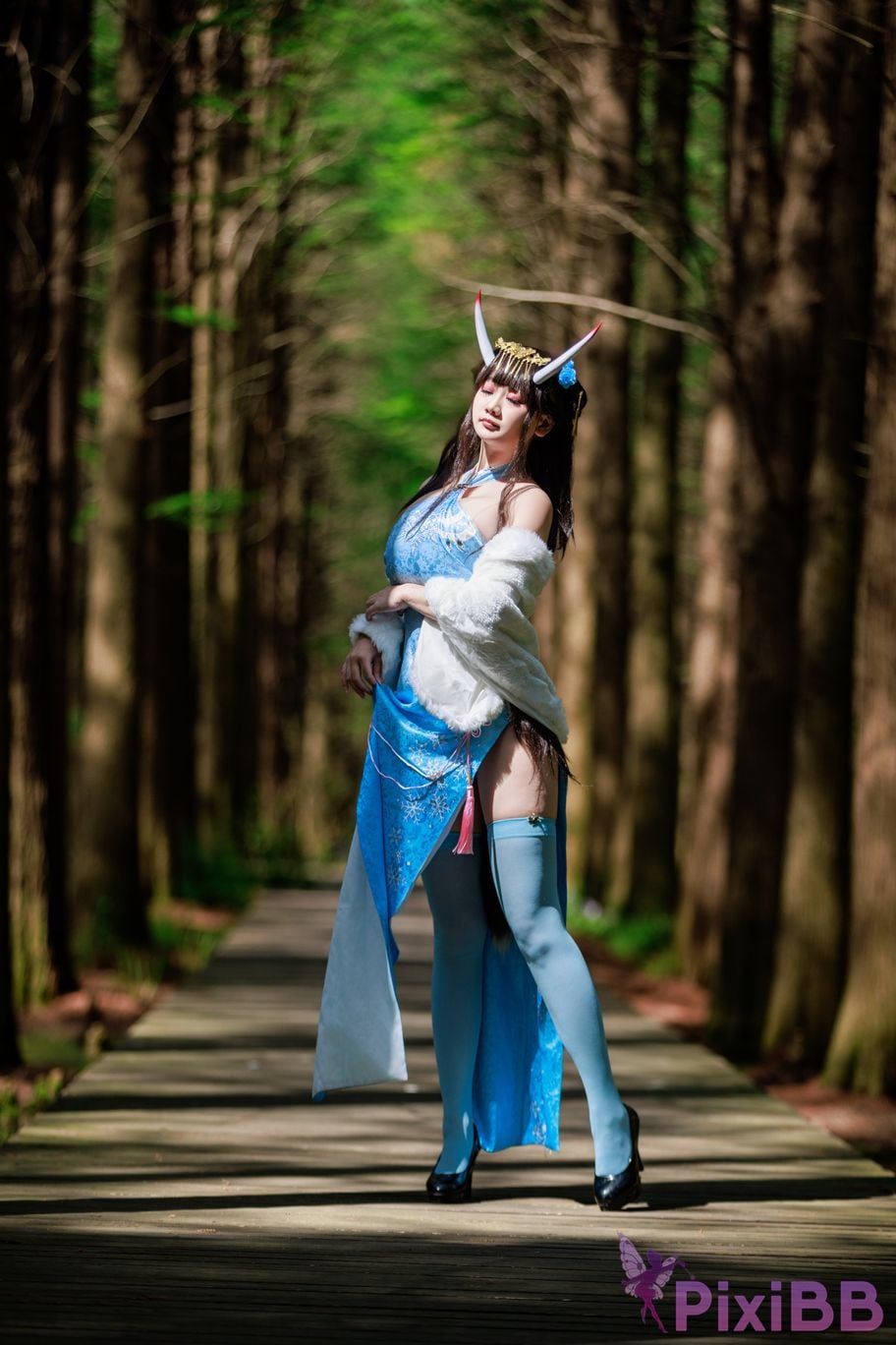 Cosplayer A Xuexue Noshiro cheongsam PixiBB.COM 001