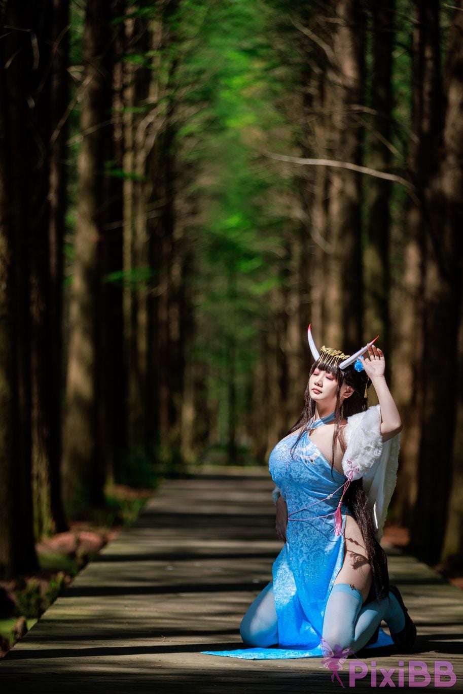 Cosplayer A Xuexue Noshiro cheongsam PixiBB.COM 003