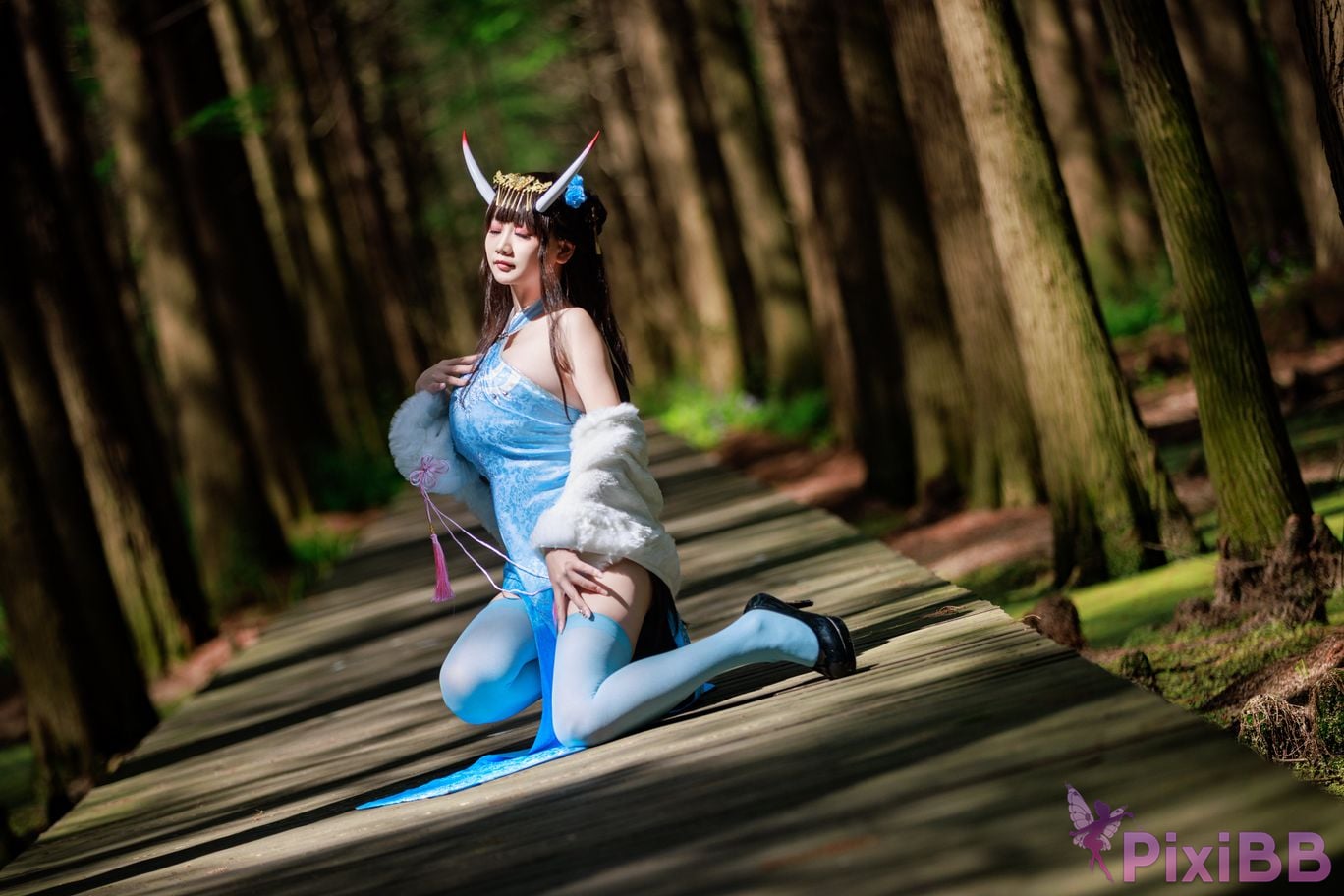 Cosplayer A Xuexue Noshiro cheongsam PixiBB.COM 004